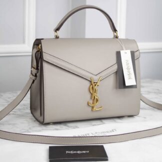 yves saint laurent canta cassandra top handle medium vizon 20x16x7.5 cm
