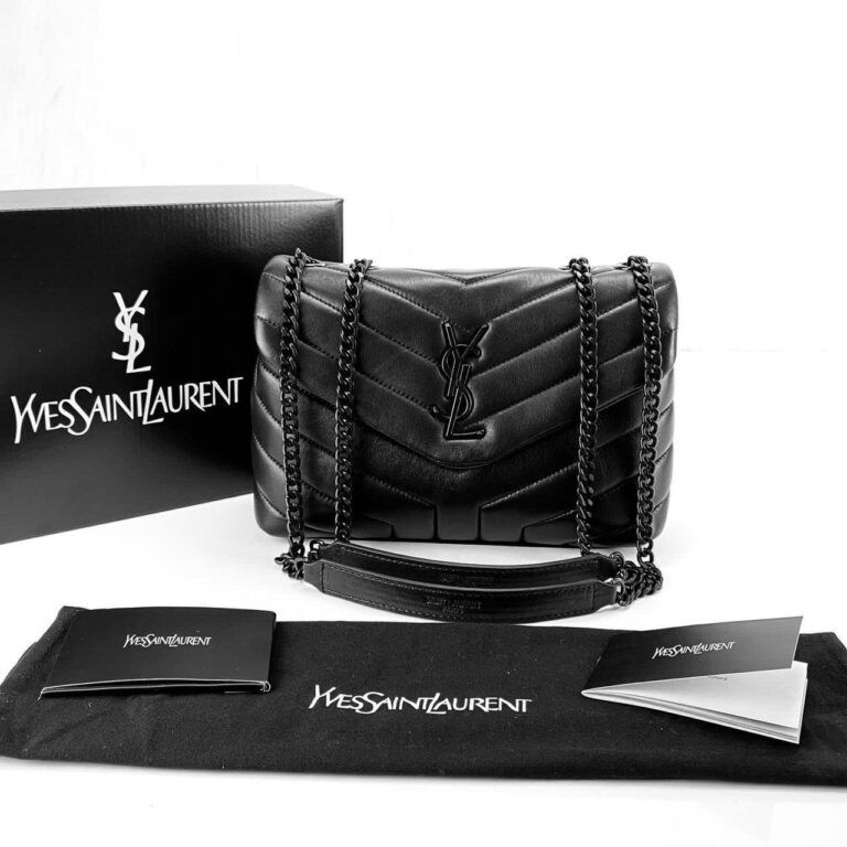 yves saint laurent canta loulou small siyah 32x22 cm