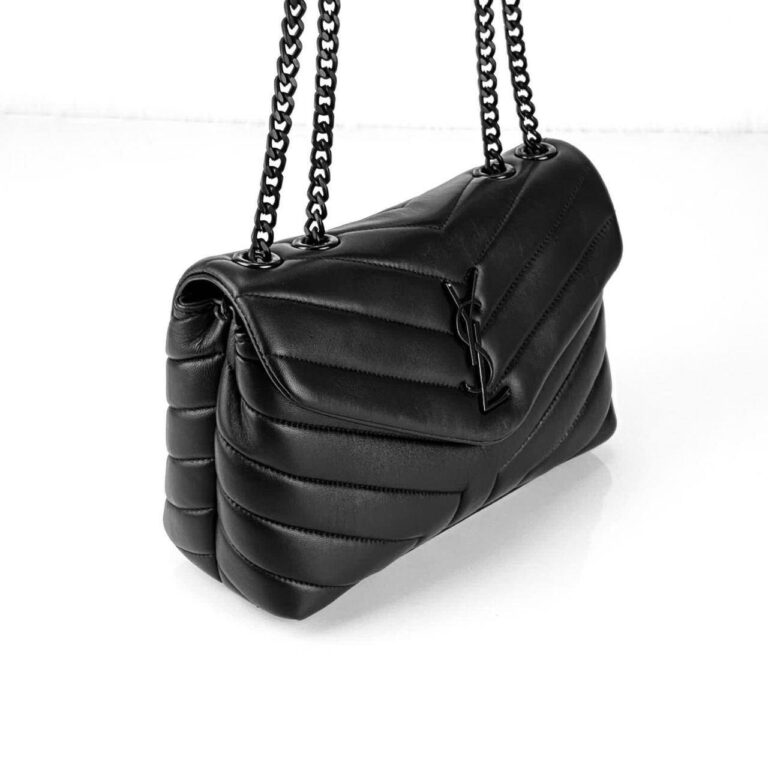 yves saint laurent canta loulou small siyah 32x22 cm