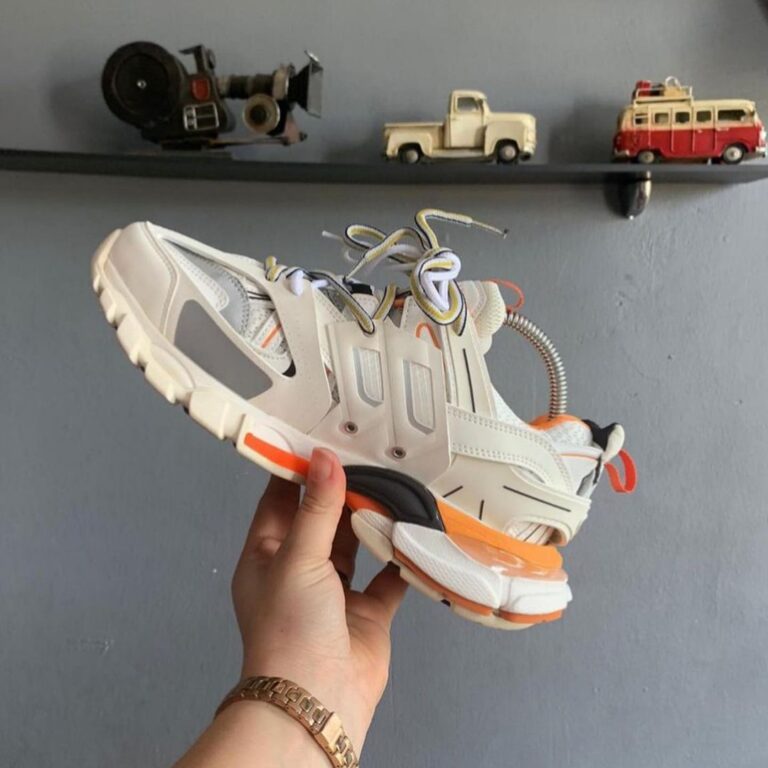 balenciaga ayakkabi sneakers track beyaz turuncu yeni sezon ithal