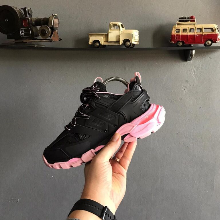 balenciaga ayakkabi sneakers track siyah pembe yeni sezon ithal