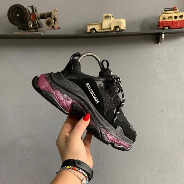 balenciaga ayakkabi sneakers triples siyah bordo ithal