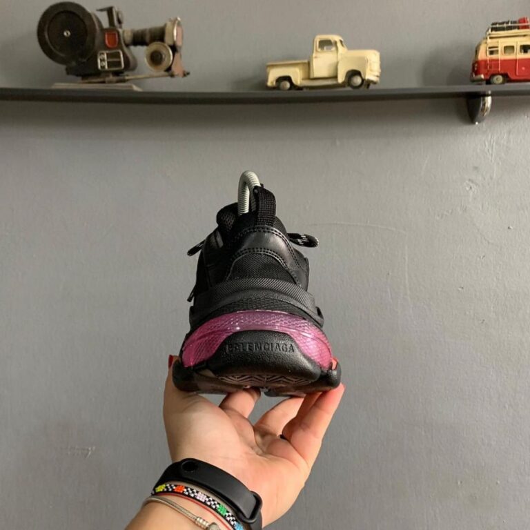 balenciaga ayakkabi sneakers triples siyah bordo ithal