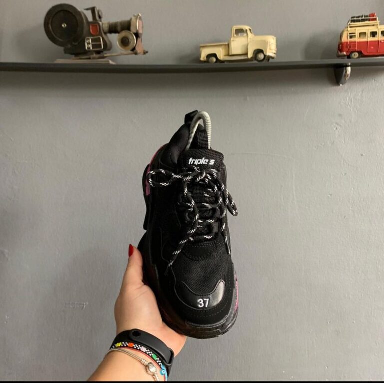 balenciaga ayakkabi sneakers triples siyah bordo ithal