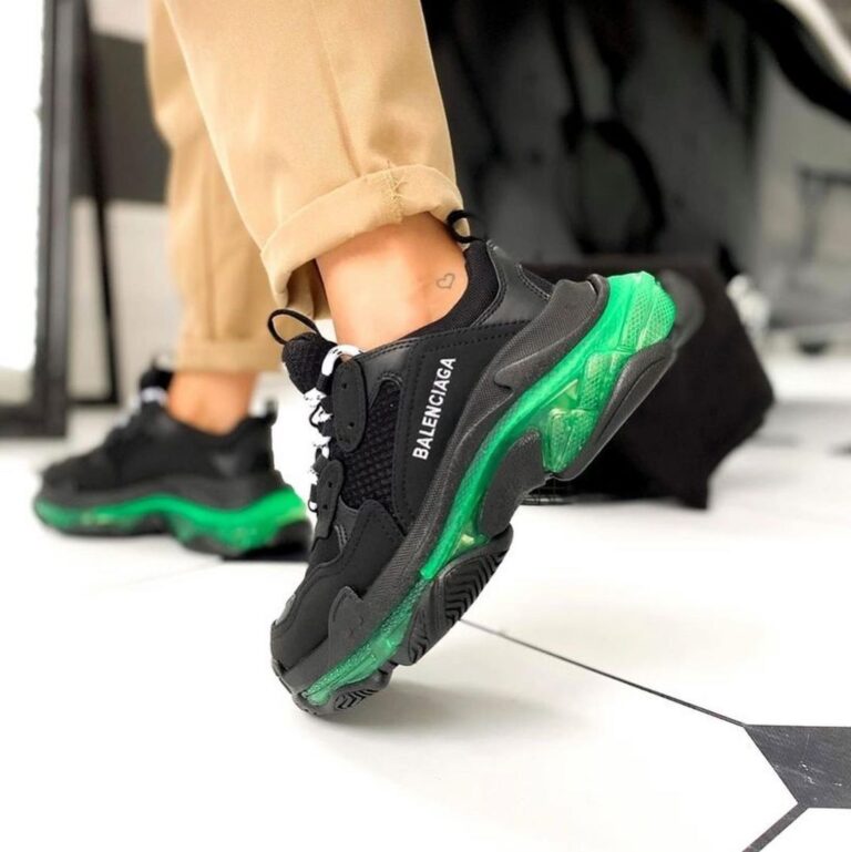 balenciaga ayakkabi sneakers triples siyah yesil ithal
