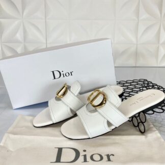 christian dior terlik beyaz mule 30 montaigne deri