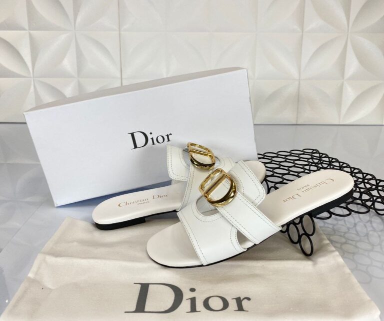 christian dior terlik beyaz mule 30 montaigne deri