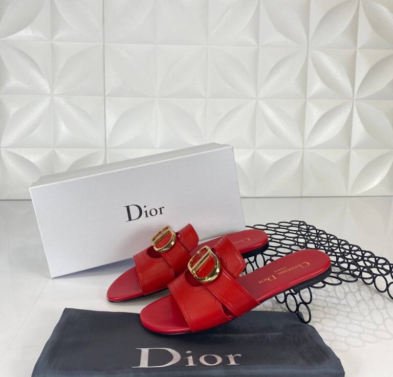 christian dior terlik kirmizi mule 30 montaigne deri