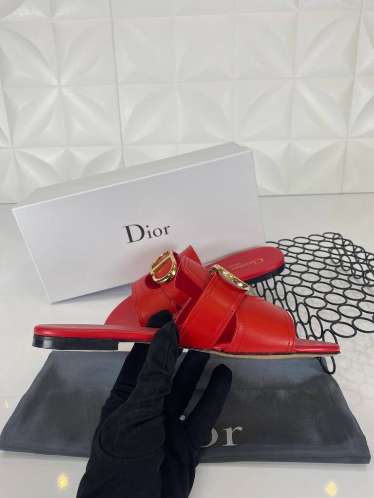 christian dior terlik kirmizi mule 30 montaigne deri