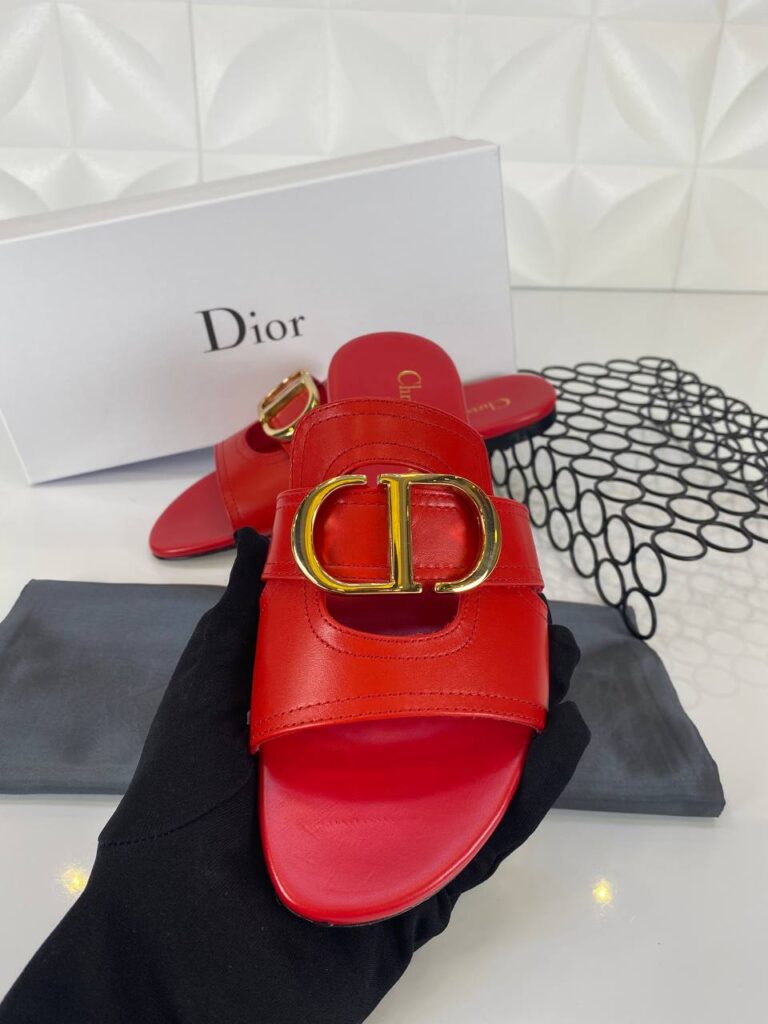 christian dior terlik kirmizi mule 30 montaigne deri