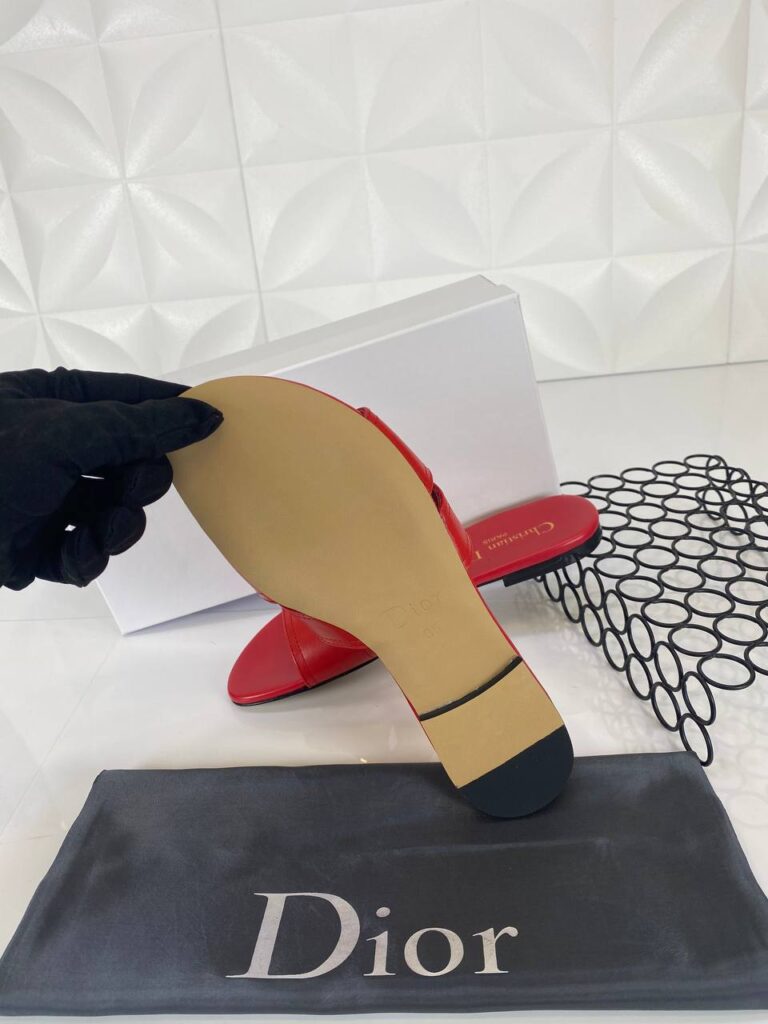 christian dior terlik kirmizi mule 30 montaigne deri