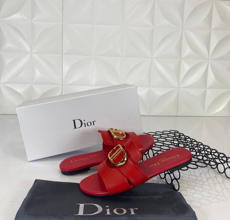 christian dior terlik kirmizi mule 30 montaigne deri