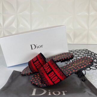 christian dior terlik kirmizi nakisli kalpli dway ithal