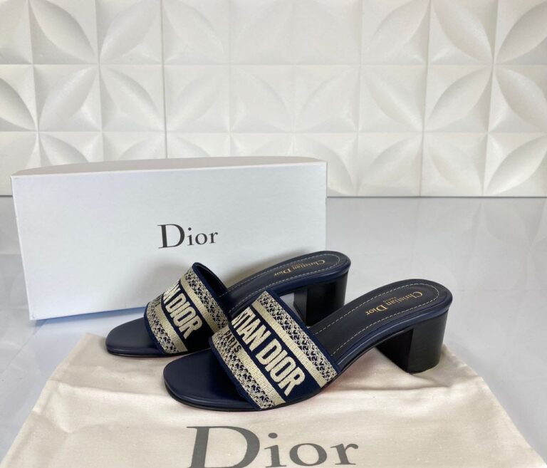 christian dior terlik lacivert topuklu dway heeled 4 cm