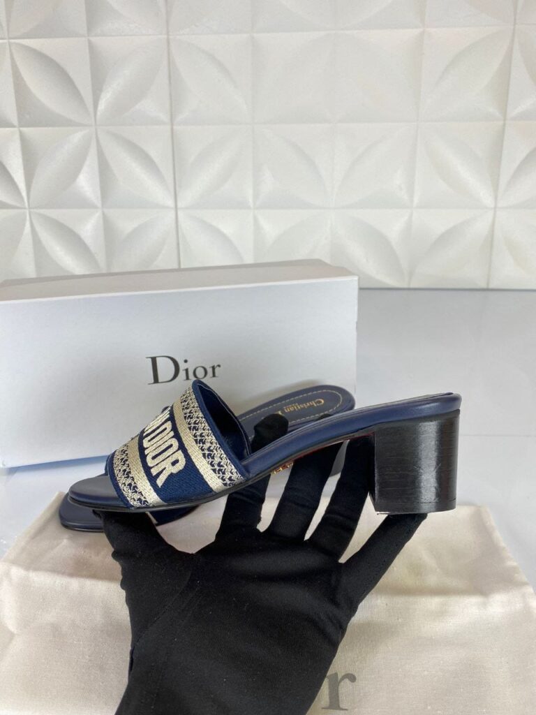 christian dior terlik lacivert topuklu dway heeled 4 cm