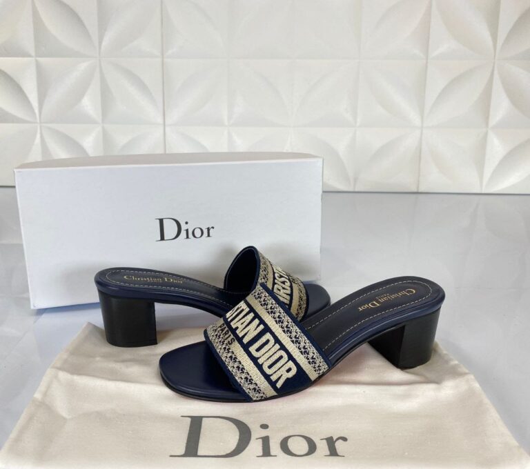 christian dior terlik lacivert topuklu dway heeled 4 cm