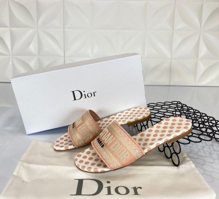 christian dior terlik pembe beyaz nakisli dway ithal