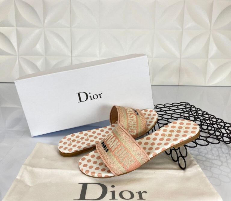 christian dior terlik pembe beyaz nakisli dway ithal