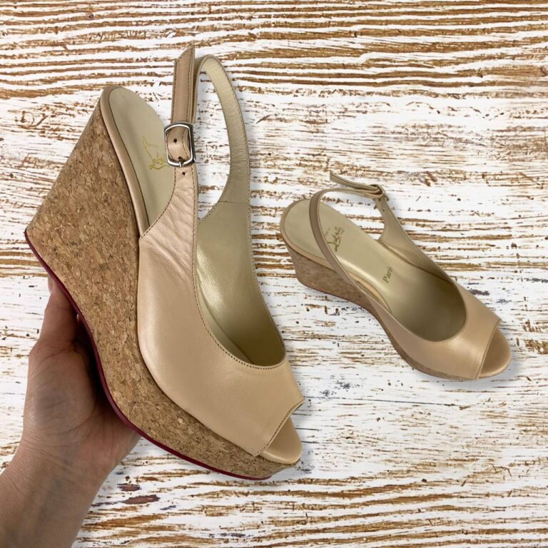 christian louboutin terlik sandalet nude topuk 10.5 cm