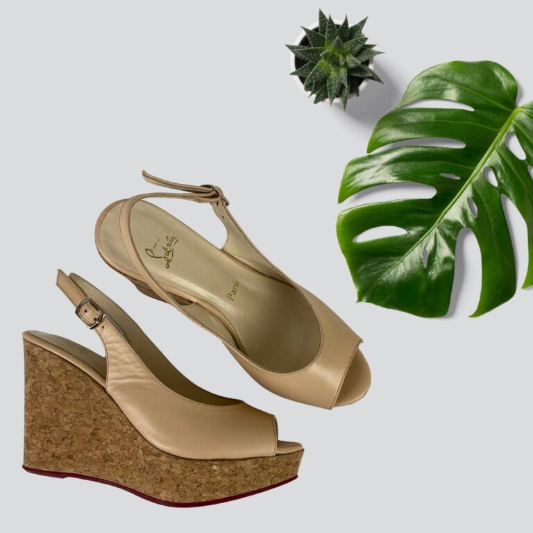 christian louboutin terlik sandalet nude topuk 10.5 cm