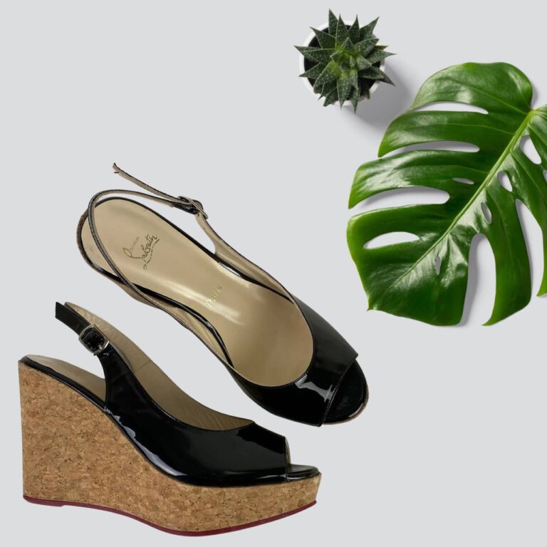 christian louboutin terlik sandalet siyah rugan platform nude topuk 10.5 cm