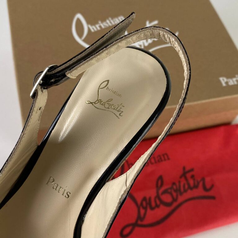 christian louboutin terlik sandalet siyah rugan platform nude topuk 10.5 cm