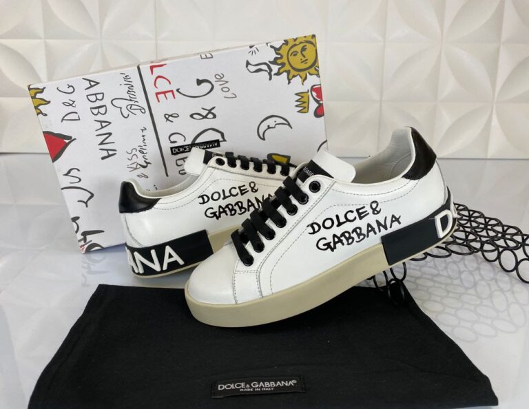 dolce gabbana ayakkabi sneakers nappa beyaz siyah deri ithal