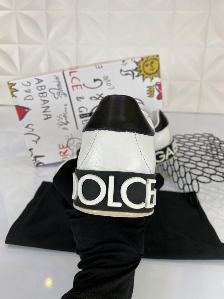 dolce gabbana ayakkabi sneakers nappa beyaz siyah deri ithal