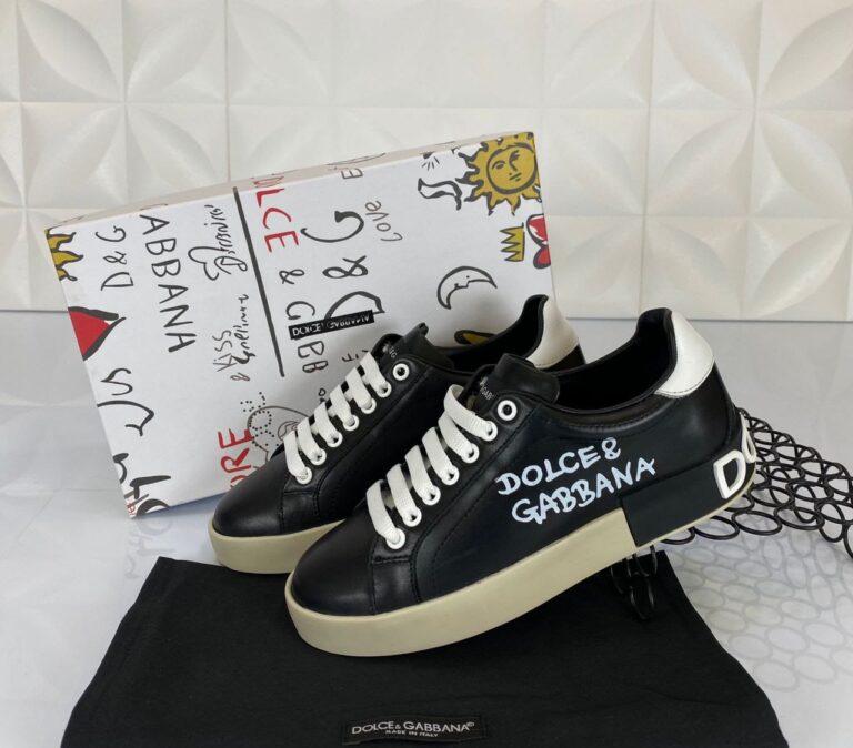 dolce gabbana ayakkabi sneakers nappa siyah beyaz deri ithal