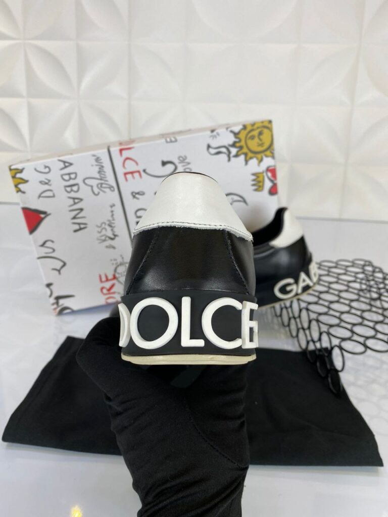 dolce gabbana ayakkabi sneakers nappa siyah beyaz deri ithal