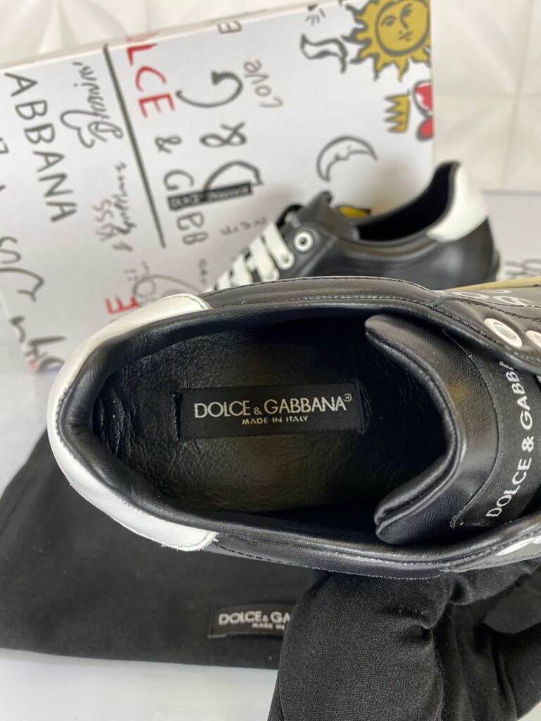 dolce gabbana ayakkabi sneakers nappa siyah beyaz deri ithal
