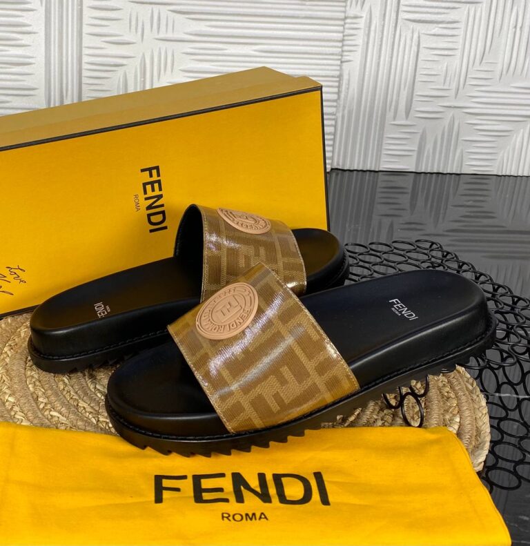fendi terlik erkek kahve hakiki deri ithal