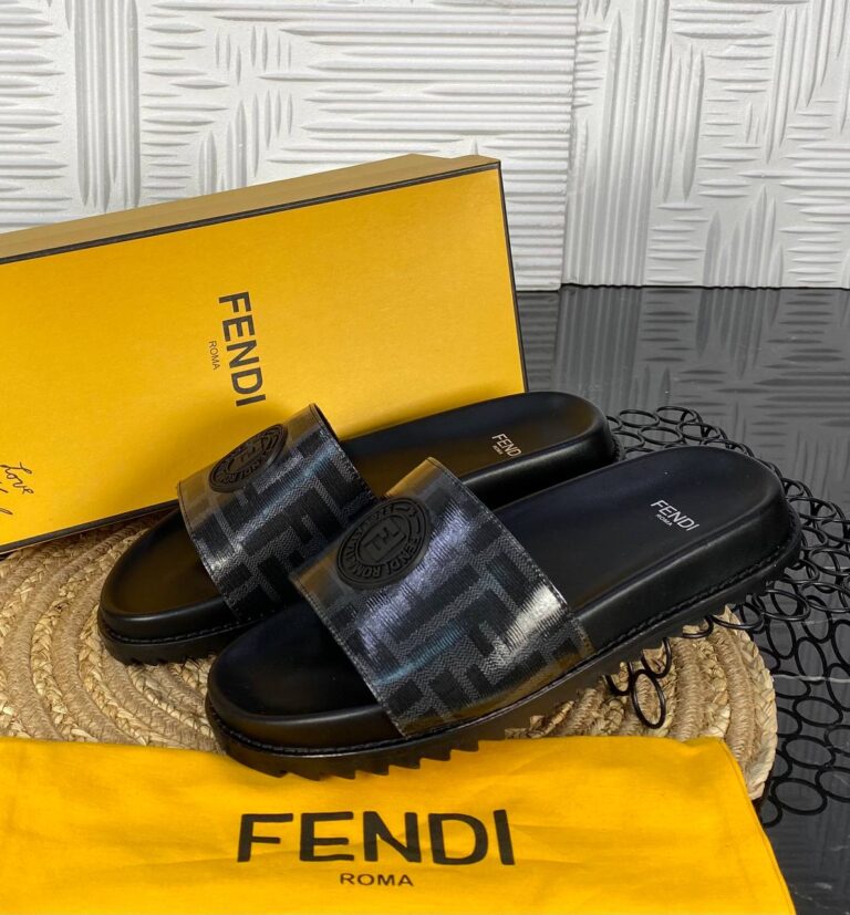 fendi terlik erkek siyah gri hakiki deri ithal