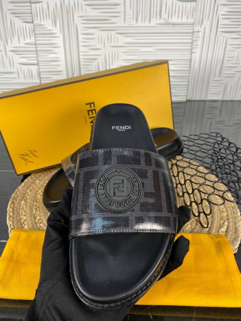 fendi terlik erkek siyah gri hakiki deri ithal
