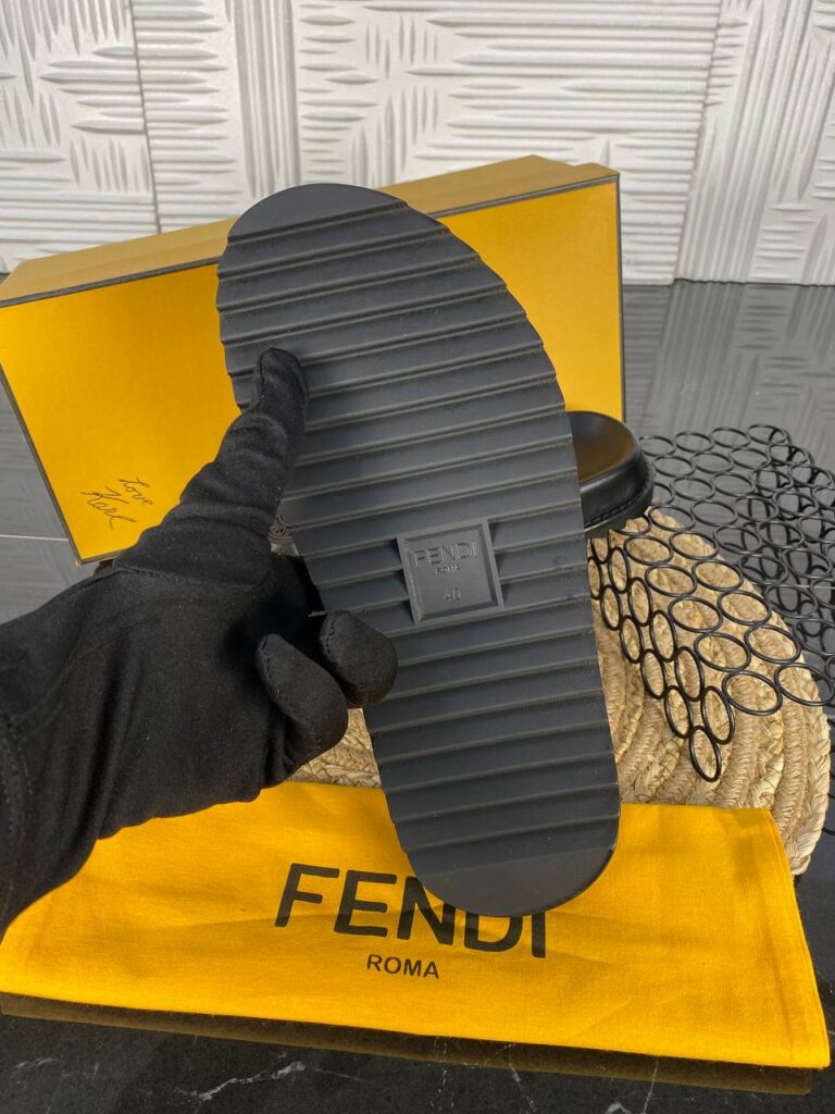 fendi terlik erkek siyah gri hakiki deri ithal