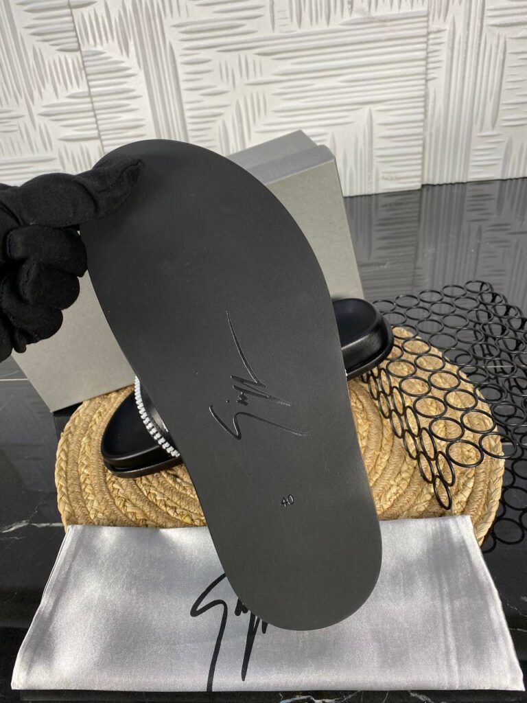 giuseppe zanotti terlik erkek siyah beyaz ithal