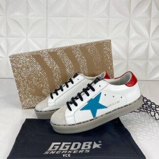 golden goose ayakkabi sneakers erkek beyaz mavi kirmizi ithal