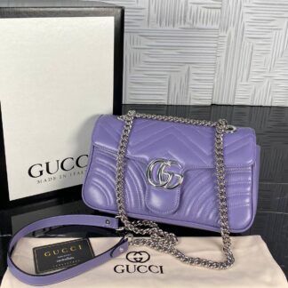 gucci canta marmont lila silver 25x17 cm ithal