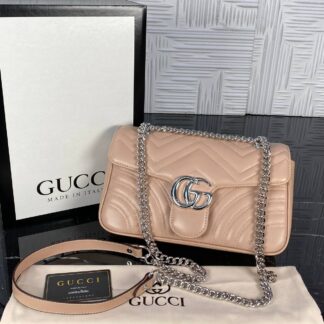 gucci canta marmont pudra silver 25x17 cm ithal