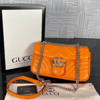 gucci canta marmont turuncu silver 25x17 cm ithal