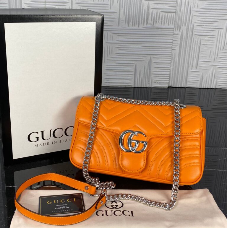 gucci canta marmont turuncu silver 25x17 cm ithal