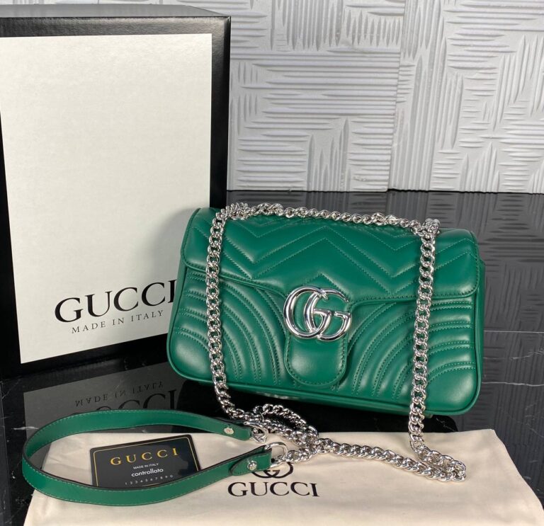 gucci canta marmont yesil silver 25x17 cm ithal