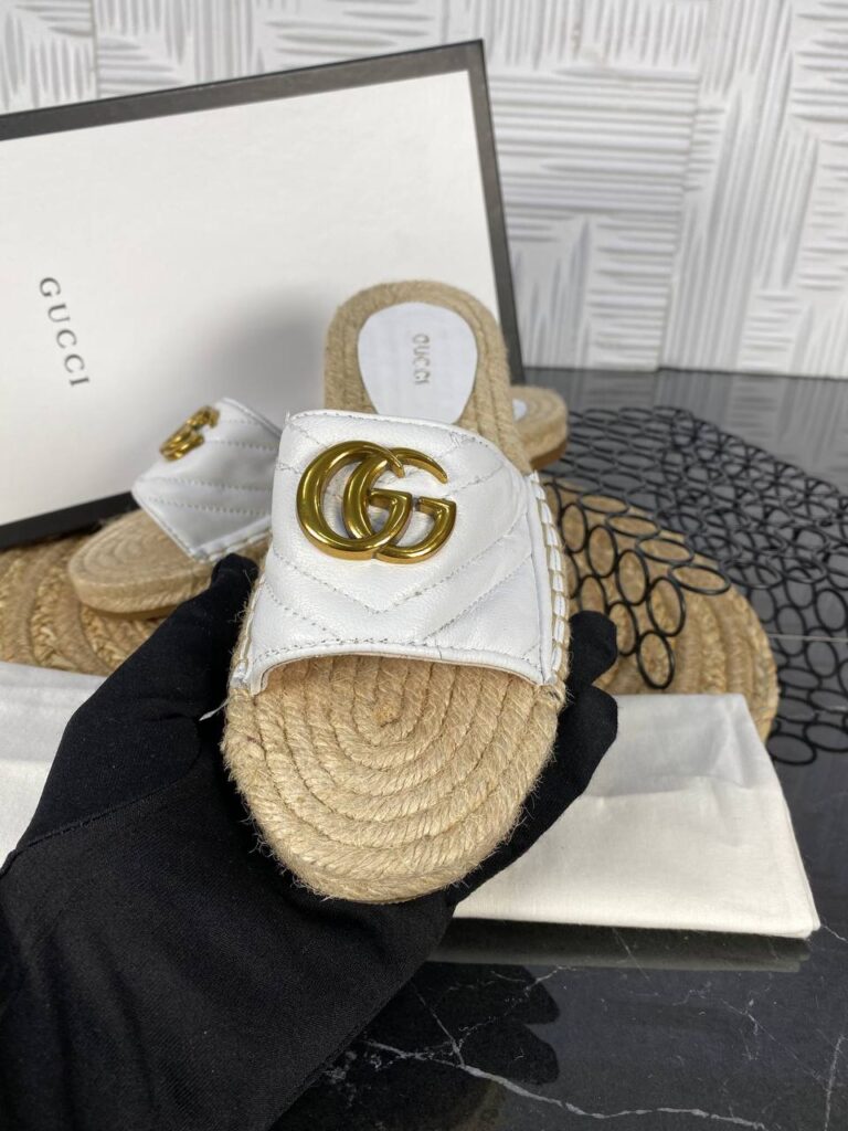 gucci terlik beyaz hakiki deri ithal
