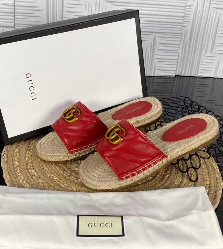 gucci terlik kirmizi hakiki deri ithal