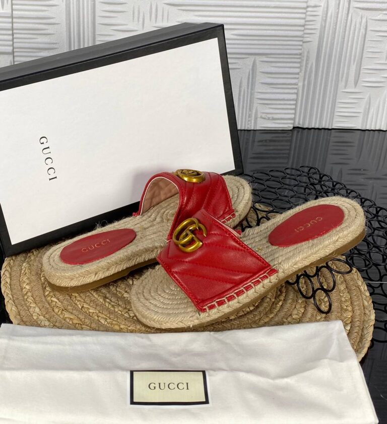 gucci terlik kirmizi hakiki deri ithal