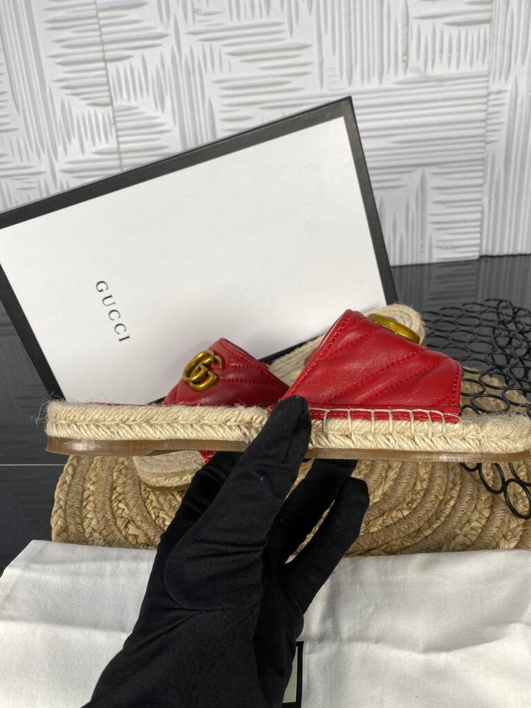gucci terlik kirmizi hakiki deri ithal