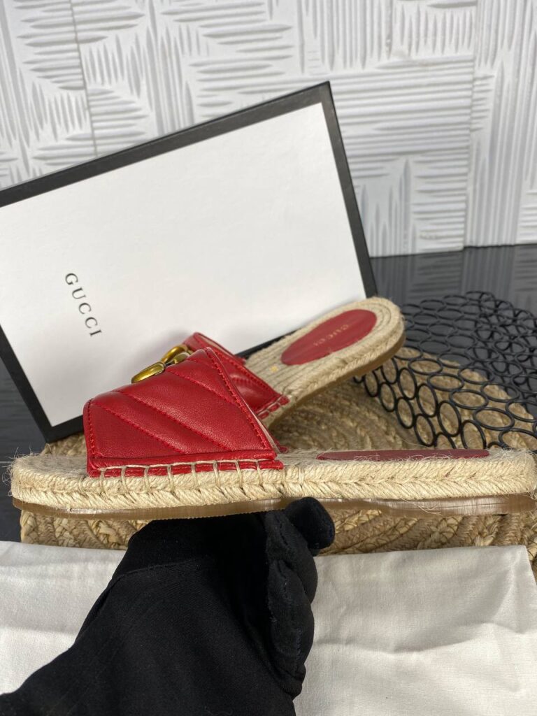 gucci terlik kirmizi hakiki deri ithal