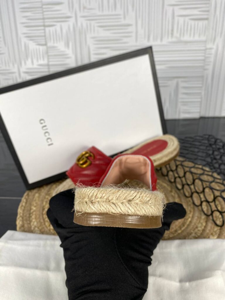 gucci terlik kirmizi hakiki deri ithal