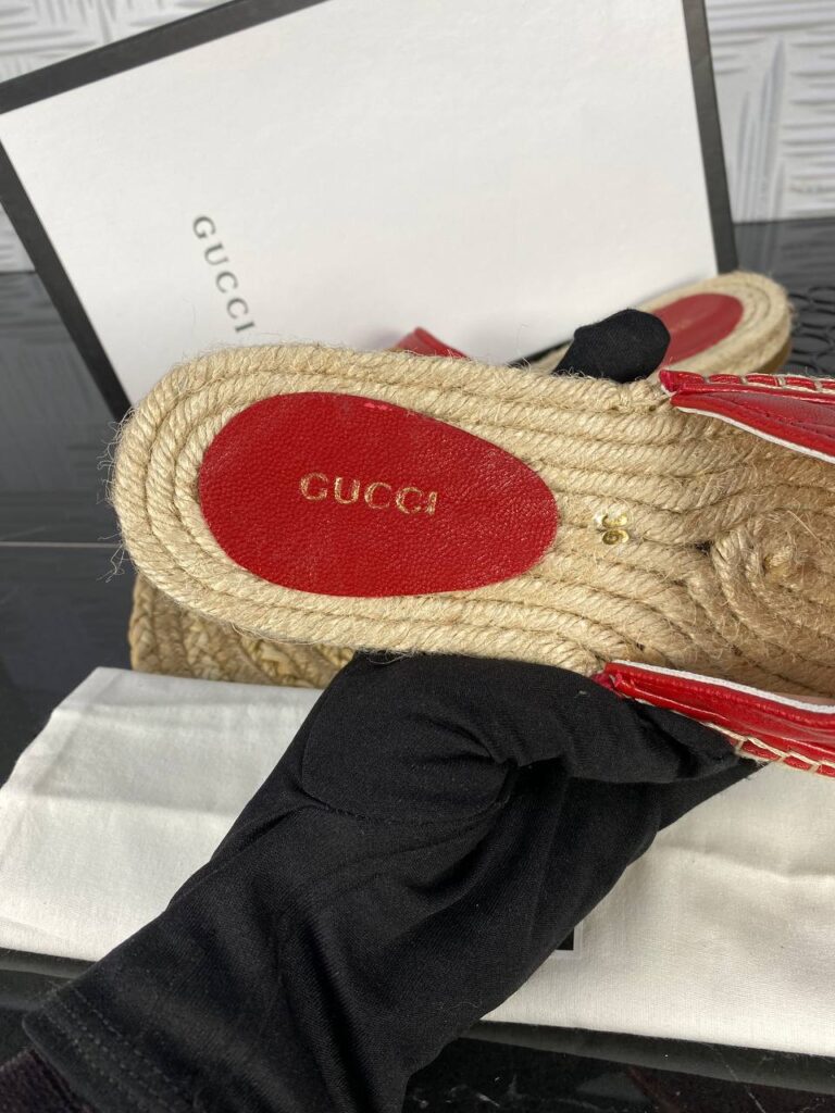 gucci terlik kirmizi hakiki deri ithal