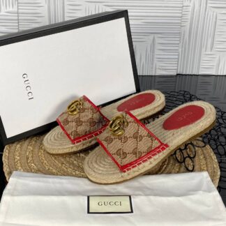gucci terlik klasik logolu kirmizi hakiki deri ithal